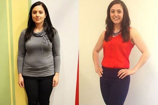 Wanita sebelum dan sesudah mengikuti diet soba (1)