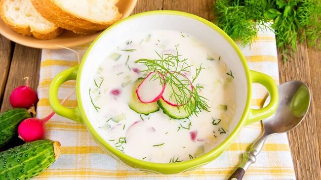 cara memasak okroshka dengan diet Dukan